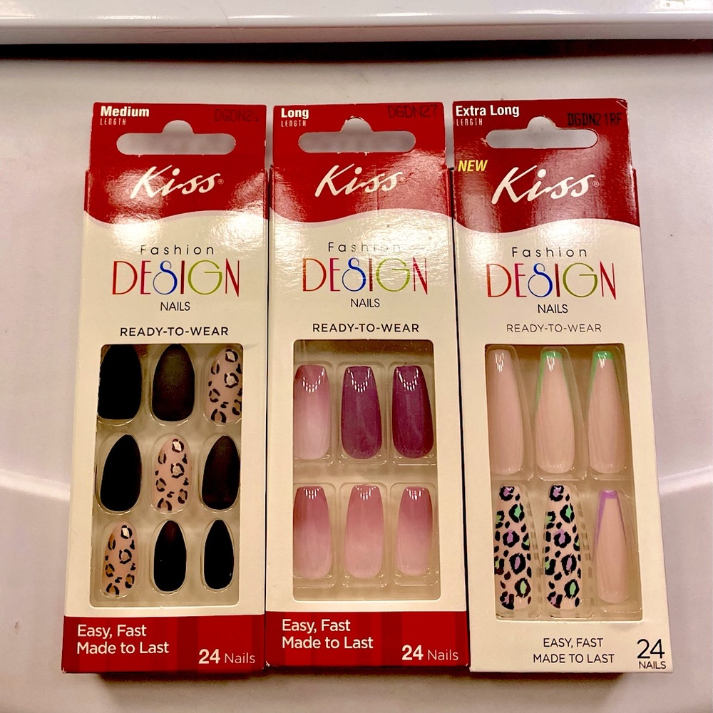 Three sets of nails.